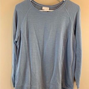 J. Jill Pale Blue Knit Crewneck Top